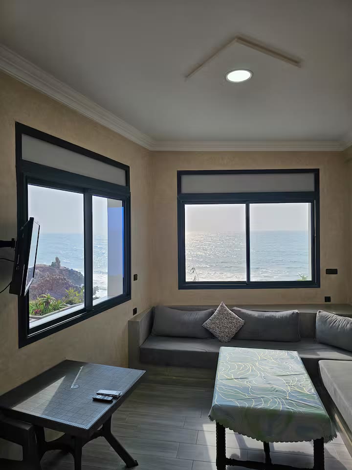 Apartment 1 at Résidence Amouage Mirleft – main view with Atlantic Ocean